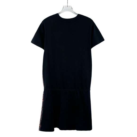 LOUIS VUITTON Gray Monogram Print Cotton T-Shirt Dress With Black Sleeves Size M - Picture 8 of 8